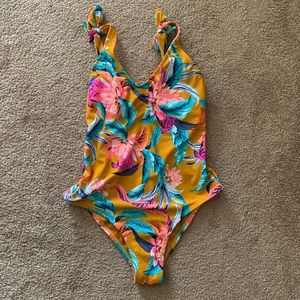 Cute Floral One Piece Bathing Suit